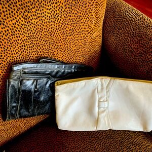 Elegant Black and White Clutch Set